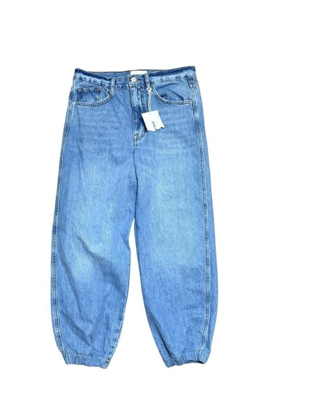 NWT Frame Jogger Jeans 27 The Lounge Relaxed Cropped Chill Blue NEW Denim